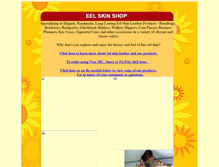 Tablet Screenshot of eelskinshop.com